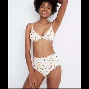 NWOT Madewell Terrazzo Bikini Bottom